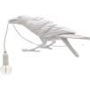 Lampe de table BIRD PLAYING, 33 cm, blanc, Seletti