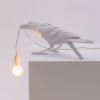 Lampe de table BIRD PLAYING, 33 cm, blanc, Seletti