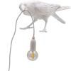Lampe de table BIRD PLAYING, 33 cm, blanc, Seletti