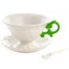 Tasse à thé avec soucoupe et cuillère I-WARES, vert, Seletti