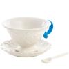 Tasse à thé avec soucoupe et cuillère I-WARES bleu clair, Seletti