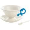 Tasse à thé avec soucoupe et cuillère I-WARES bleu clair, Seletti