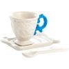 Tasse à café avec soucoupe et cuillère I-WARES bleu clair, Seletti