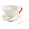 Tasse à thé avec soucoupe et cuillère I-WARES, orange, Seletti