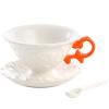 Tasse à thé avec soucoupe et cuillère I-WARES, orange, Seletti