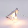 Lampe de table BIRD WAITING 33 cm, blanc, Seletti
