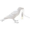 Lampe de table BIRD WAITING 33 cm, blanc, Seletti