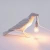 Lampe de table BIRD WAITING 33 cm, blanc, Seletti