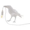 Lampe de table BIRD WAITING 33 cm, blanc, Seletti