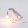 Lampe de table BIRD WAITING 33 cm, blanc, Seletti