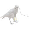 Lampe de table BIRD WAITING 33 cm, blanc, Seletti