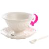 Tasse à thé avec soucoupe et cuillère I-WARES, fuchsia, Seletti
