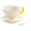 Tasse à thé avec soucoupe et cuillère I-WARES jaune, Seletti
