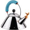 Bouilloire sifflante 9093 1 l, argent / bleu / orange, Alessi