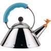 Bouilloire sifflante 9093 1 l, argent / bleu / orange, Alessi