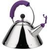 Bouilloire sifflante 9093, argent/violet, Alessi