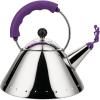 Bouilloire sifflante 9093, argent/violet, Alessi