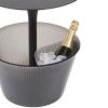 Rafraîchisseur de bouteilles pour PICK-UP bout de canapé, gris, Alessi