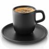 Tasse à expresso avec soucoupe NORDIC KITCHEN 70 ml, noir, grès, Eva Solo