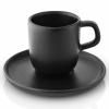 Tasse à expresso avec soucoupe NORDIC KITCHEN 70 ml, noir, grès, Eva Solo
