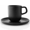 Tasse à expresso avec soucoupe NORDIC KITCHEN 70 ml, noir, grès, Eva Solo