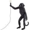 Lampe de table STANDING MONKEY 54 cm, noir, Seletti
