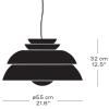 Suspension CONCERT 55 cm, blanc, Fritz Hansen