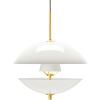 Suspension CLAM 55 cm, blanc/laiton, Fritz Hansen