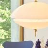 Suspension CLAM 55 cm, blanc/laiton, Fritz Hansen