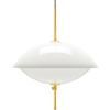 Suspension CLAM 55 cm, blanc/laiton, Fritz Hansen