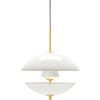 Suspension CLAM 44 cm, blanc/laiton, Fritz Hansen
