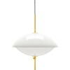 Suspension CLAM 44 cm, blanc/laiton, Fritz Hansen