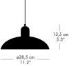Suspension KAISER IDELL 28 cm, noir, Fritz Hansen