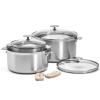 Set de casseroles ALCHIMY LOQY, 3 pc, argent, acier inoxydable, de Buyer