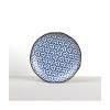 Assiette creuse HERRINGBONE INDIGO IKAT 23 cm, bleu, MIJ