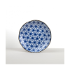 Assiette STARBURST INDIGO IKAT 23 cm, bleu, MIJ