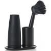 Set pour laver la vaisselle SINGLES, avec distributeur en silicone, set de 4 pc, noir, Zone Denmark