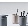 Verre porte brosse à dent UME 10 cm, gris clair, céramique, Zone Danemark