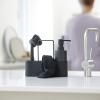 Set pour laver la vaisselle SINGLES, avec distributeur en céramique, set de 4 pc, noir, Zone Denmark