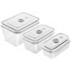 Récipients sous vide pour aliments FRESH & SAVE, set de 3, blanc, verre, Zwilling