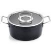 Cocotte haute ADAMANT 24 cm, avec couvercle de marmite en verre, noir, aluminium, Fissler