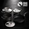 Batterie de cuisine ADAMANT, set de 3, noir, aluminium, Fissler