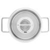 Faitout bas PURE 20 cm, argent, acier inoxydable, Fissler