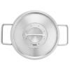 Faitout haut PURE 20 cm, avec couvercle de marmite en acier inoxidable, argent, acier inoxidable, Fissler