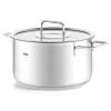 Faitout haut PURE 24 cm, argent, acier inoxydable, Fissler