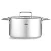 Faitout haut PURE 24 cm, argent, acier inoxydable, Fissler
