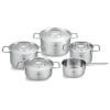 Batterie de cuisine PURE, set de 5, argent, acier inoxydable, Fissler