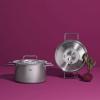 Batterie de cuisine PURE, set de 4, argent, acier inoxydable, Fissler