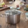 Faitout haut VISEO 20 cm, argent, acier inoxydable, Fissler