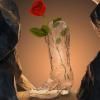 Vase CRYSTALBOOTIE 28 cm, transparent, en verre, Seletti